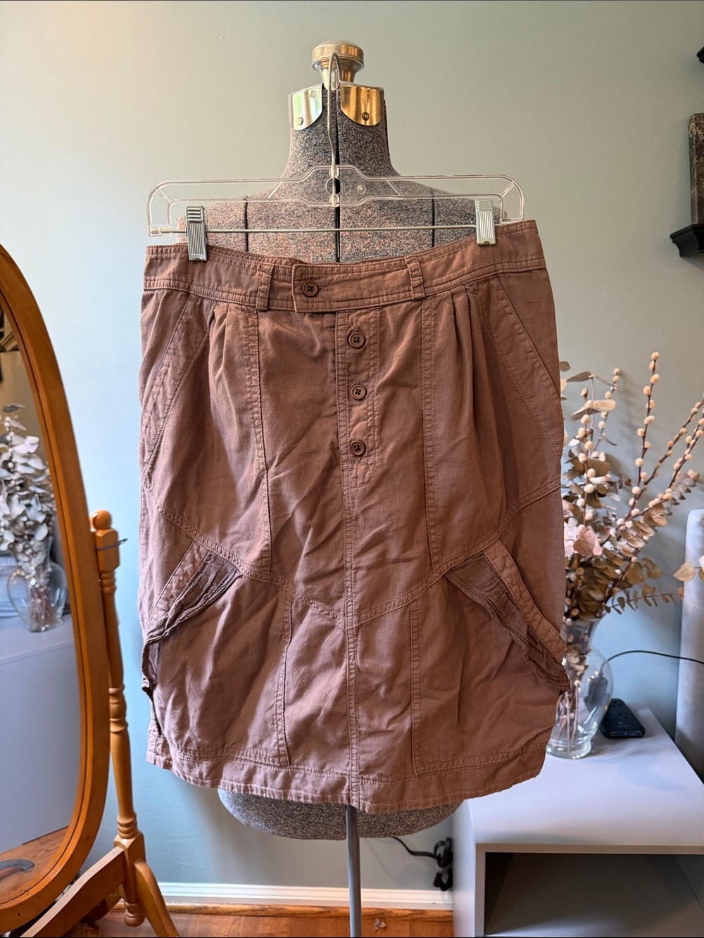 Prairie Underground Cotton Button-Front Skirt
